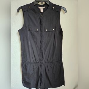 Sizw 2 Banana Republic Black Sleeveless Romper
